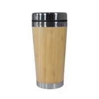 Copo Bambu de 500ml, parte interna em inox. Possui tampa com compartimento que pode ser aberto para beber. MEDIDAS: Altura : 17,5 cm. Largura : 8,4 cm. Circunferência : 26 cm. Peso aproximado (g): 192. GRAVAÇÃO: Laser ou Silk screen 1 cor.