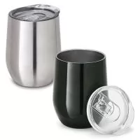 Copo de viagem em aço inox com corpo duplo isolado a vácuo e tampa deslizante (térmico). Capacidade até 400 mL. Preserva as bebidas quentes por 6h e frias por 12h. Certificação EU Food Grade. Fornecida em caixa. 88 x 112 mm Fornecida em caixa.