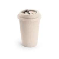 Copo de viagem em fibra de bambu (60%) e PP (40%) com tampa flip top (380 mL)
