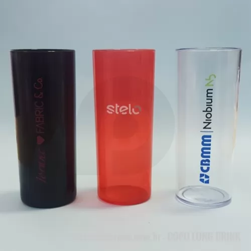 Copo Plástico personalizado - Copo de Plástico Long Drink 200ml Personalizado. 