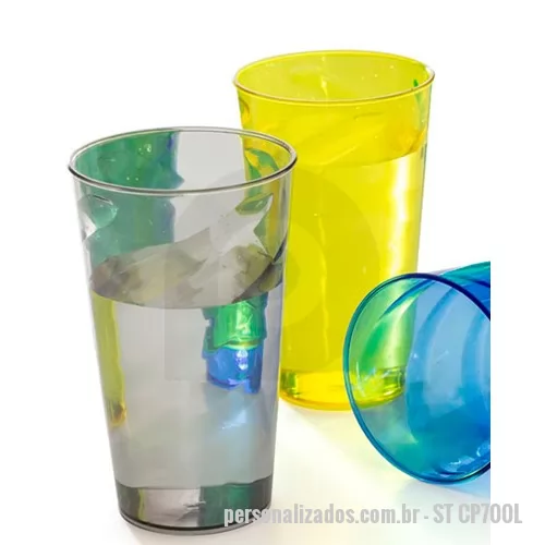 Copo Plástico personalizado - Copo de Acrílico Colorido, resistente com grande variedade de cores e ótimo espaço para personalização ele possui capacidade de 550 ML é o brinde ideal para festa e confraternizações