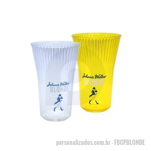 Copo Plástico personalizado - copo blonde 500 ml