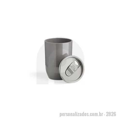 Copo Plástico personalizado - Copo plástico personalizado com tampa de pressão é um brinde personalizado diferenciado e muito bonito.