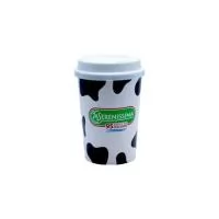 copo plástico pp 350 ml com tampa de café em mold label