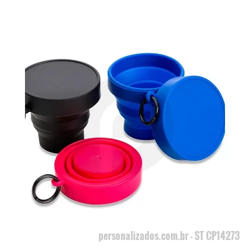 Copo Retrátil personalizado - Copo Retratil Personalizado para Brinde, Colorido, com design moderno e capacidade de 150 ml o copo retratil personalizado para brindes possui ótimo acabamento. Ele é fabricado em borracha termoplástica e possui bom espaço para imprimir o logotipo de