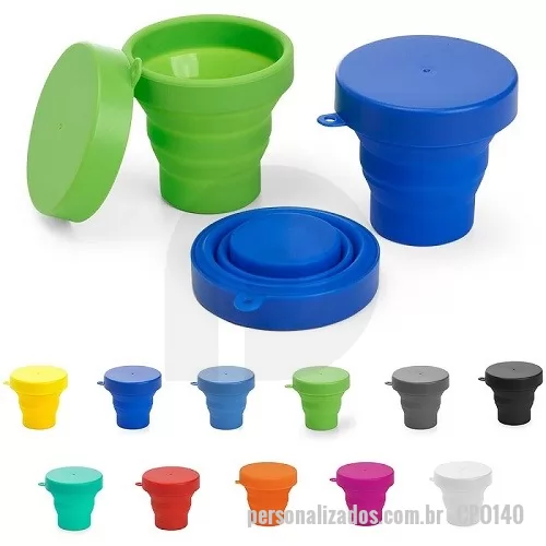 Copo Retrátil personalizado - Copo Silicone Retrátil