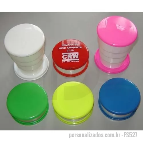 Copo sanfonado personalizado - Copo Plastico Sanfona- gravação 1 cor na tampa.