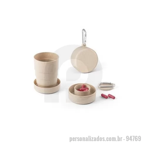 Copo sanfonado personalizado - Copo retrátil personalizado confeccionado em fibra de bambu é uma novidade nos brindes personalizados!