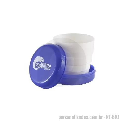 Copo sanfonado personalizado - Copo sanfonado personalizado com ampla área de personalização na tampa é um dos brinde personalizados da linha plástica de maior procura.