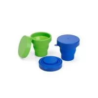 Copo retrátil personalizado confeccionado em silicone é um brinde personalizado que tem feito muito sucesso.