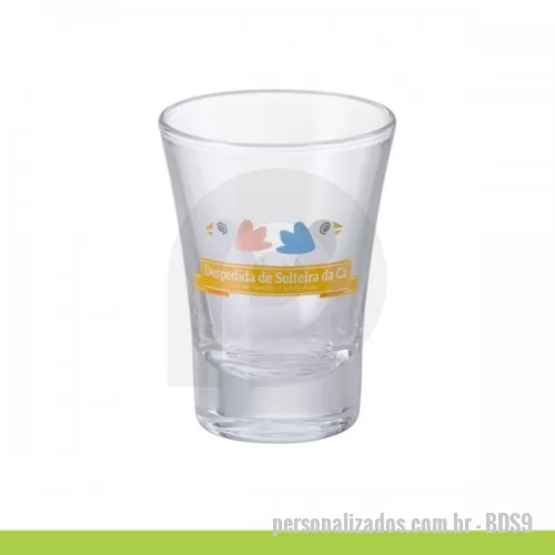 Copo Shot personalizado - Copo Personalizado Aperitivo Dose 60ml Vidro