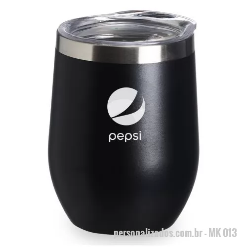 Copo térmico personalizado - Copo térmico 320ml com tampa. Gravação indelével da logo a laser. Um presente inovador, útil e durável; garantindo a visibilidade da sua marca por muitos anos. Despachamos com frete pago para todo o Brasil