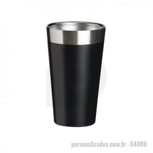 Copo térmico personalizado - Copo térmico de inox com capacidade para 473ml. Produto livre de BPA.