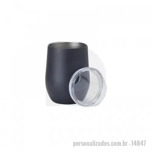 Copo térmico personalizado - Copo térmico 300ml em inox com parede dupla. Personalização à Laser