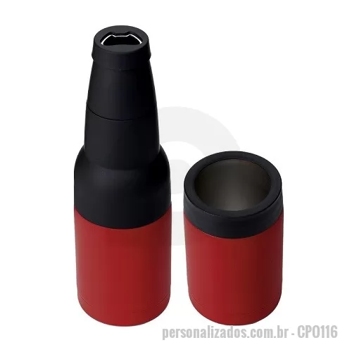 Copo térmico personalizado - Copo Térmico Porta Lata ou Porta Long Neck com Abridor