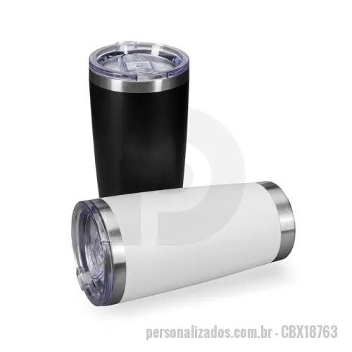 Copo térmico personalizado - Copo térmico Personalizado - CBX18763 - Copo Térmico Inox 520ml com Vedação a Vácuo e Trava de Segurança Alta performance térmica com estilo e durabilidade! Este copo térmico de 520ml, fabricado em aço inox com parede dupla, é ideal para conservar a temperatura de bebidas quentes ou frias por longos períodos.  Sua tampa plástica com vedação a vácuo e trava de segurança no bocal garantem praticidade no uso diário, evitando vazamentos. O acabamento em pintura eletrostática oferece cores vibrantes e duradouras, além de um toque sofisticado.  Perfeito para quem busca qualidade, funcionalidade e design moderno em um único produto.  ???? Especificações Técnicas: Capacidade: 520 ml  Altura: 17,9 cm  Largura: 8,8 cm  Circunferência: 27,4 cm  Diâmetro sem tampa: 8,2 cm  Peso aproximado: 292 g  Material: Aço inox com parede dupla  Tampa: Plástica com vedação a vácuo e trava de segurança  Acabamento: Pintura eletrostática durável  Área para gravação (CxL): 14 cm x 9 cm - 175909 - Copo térmico