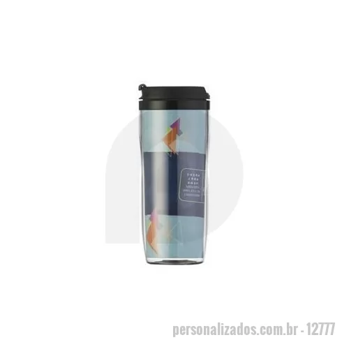 Copo térmico personalizado - Copo personalizado com porta fotos é o brinde personalizado que faz sucesso como lembrancinha pois tem fácil personalização podendo ser impresso em impressora convencional sem limite de cores.