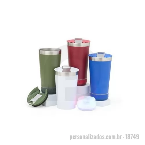 Copo térmico personalizado - Copo térmico personalizado e com caixa de som embutido é um brinde personalizado completo!