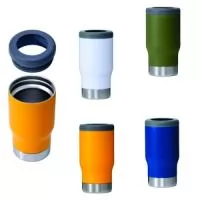 Copo térmico multiuso com parede dupla em inox, capacidade de 380ml. Pode ser utilizado como copo, porta long neck ou porta lata. Detalhe em inox na parte superior e ainda contém abridor de garrafa na parte inferior do copo. Gravação da logomarca a laser já incluso.