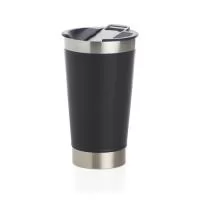 Copo térmico de inox com acabamento liso e capacidade 500ml, material livre de BPA. Contém tampa com abridor.  Altura: 17,1 cm Largura: 9,1 cm Circunferência: 29,3 cm