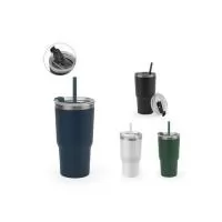 Copo de viagem compacto e de fácil utilização para as suas viagens e atividades ao ar livre. Composto em aço inox 91% reciclado, com parede dupla isolada a vácuo e acabamento mate. Este copo pode ser utilizado de duas maneiras: através da sua abertur