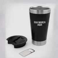 Copo Térmico Personalizado 473ml com Serigrafia, perfeito para promover sua marca com elegância e utilidade. Mantém a temperatura das bebidas por mais tempo e conta com personalização de alta qualidade, sendo ideal para brindes corporativos, eventos e ações promocionais.