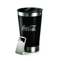 Copo térmico em aço inox com capacidade de 473ml. Possui tampa com sistema de fechamento e abridor integrado. Produto livre de BPA, ideal para ações promocionais, eventos corporativos, campanhas de marketing e brindes personalizados para empresas.