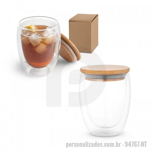Copo vidro personalizado - COPO DE VIDRO COM TAMPA ECO 350 ML