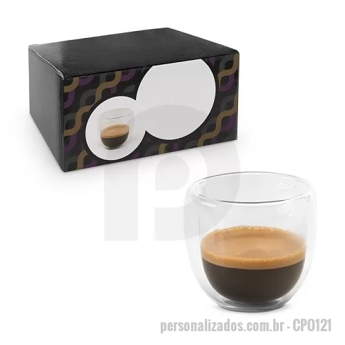 Copo vidro personalizado - Copo Vidro Isotérmico Parede Dupla