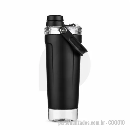 Coqueteleira personalizada - Coqueteleira térmica com capacidade de até 650 ml, desenvolvida com parede dupla, sendo a parte externa em inox 201 com pintura eletrostática e interior em inox 304 com marcação de volume, garantindo maior controle no preparo das bebidas. Conta com t