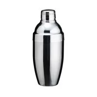Coqueteleira produzida em inox com capacidade de 600 ml, apresentando corpo resistente e acabamento que valoriza o visual do produto, ideal para o preparo de diferentes bebidas com praticidade. Conta com tampa de pressão equipada com peneira interna 