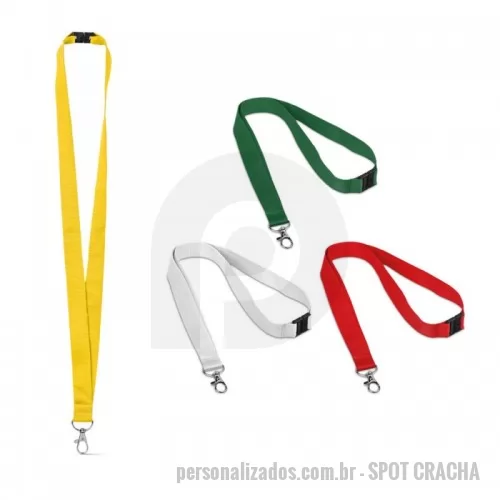 Cordão para crachá personalizado - Cordão para crachá poliéster