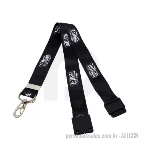 Cordão para crachá personalizado - Cordão de Crachá  Personalizado com costura e chapinha. Material - 100% Poliéster Impressão Digital