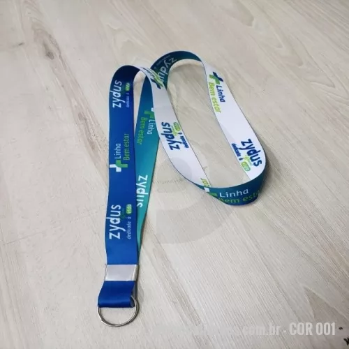 Cordão para crachá personalizado - Cordão para crachá com prendedor tipo jacaré, argola, mosquete entre outros. Tamanhos diversos.