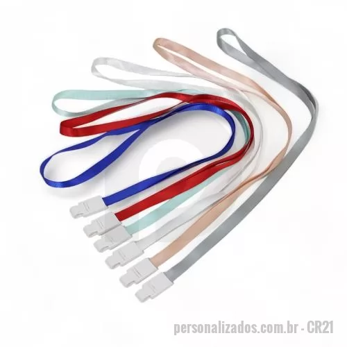 Cordão para crachá personalizado - Cordão Para Crachá Com Trava Personalizado