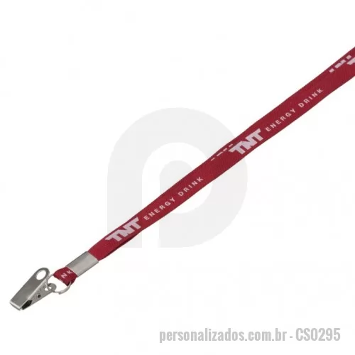 Cordão para crachá personalizado - Cordão Terninal jacare