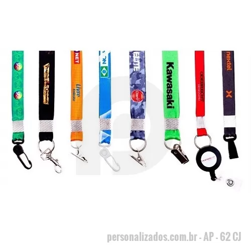 Cordão para crachá personalizado - Cordão para crachá com terminal a definir, para caneca de chopp também..