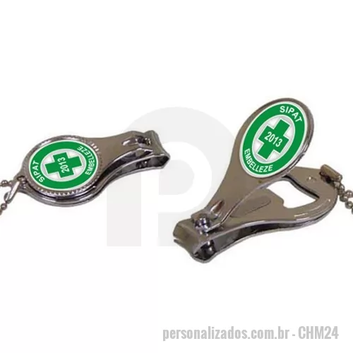 Cortador de unha personalizado - Chaveiro em Metal 3 em 1. Gravação Sugerida Resina