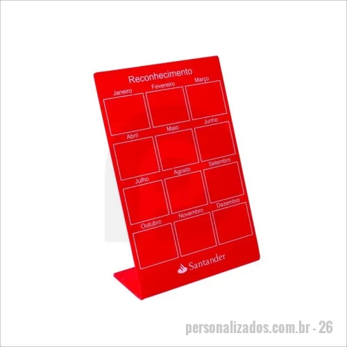 Display de balcão personalizado - Com um layout agradável e clean, o nosso display se adapta em qualquer ambiente. Para destacar avisos, pôsteres entre outros.     Produzido em Acrílico 100% Virgem. Muito mais resistente e transparente, não amarela, livre de odores e contaminantes.