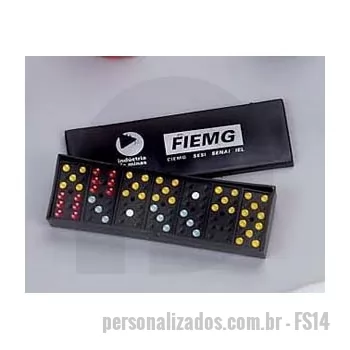 Dominó personalizado - DOMINO EM PLASTICO COR PRETO- GRAVAÇÃO NA TAMPA EM SILK