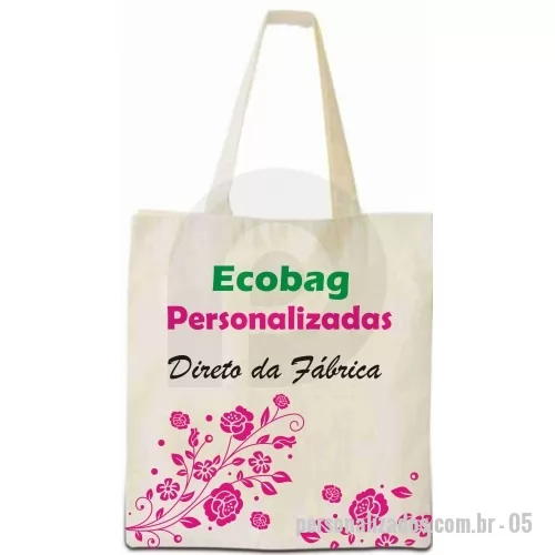 Ecobag personalizado - Ecobag Tamanho 30x40cm Algodão Cru Gravação em Silk 01 cor.