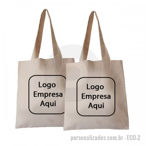 Ecobag personalizado - Sacolas ecológicas confeccionada com tecido 100% algodão e alças com o mesmo tecido. Tamanho 30x40 cm (LxA). São resistentes e duráveis, fortalecendo assim sua marca onde ela tiver.