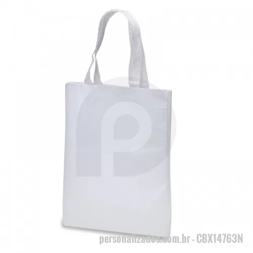 Ecobag personalizado - Ecobag Personalizado - CBX14763N - Sacola sublimática em lona pet. OBS.: PODE HAVER VARIAÇÃO DE TONALIDADE DEVIDO O MATERIAL POSSUIR ORIGEM RECICLÁVEL.  Altura :  41 cm  Largura :  32,5 cm  Profundidade :  9,5 cm  Comprimento :  Alça: 22 cm  Medidas aproximadas para gravação (CxL):  37,5 cm X 29 cm  Peso aproximado (g):  53 - 152758 - Ecobag