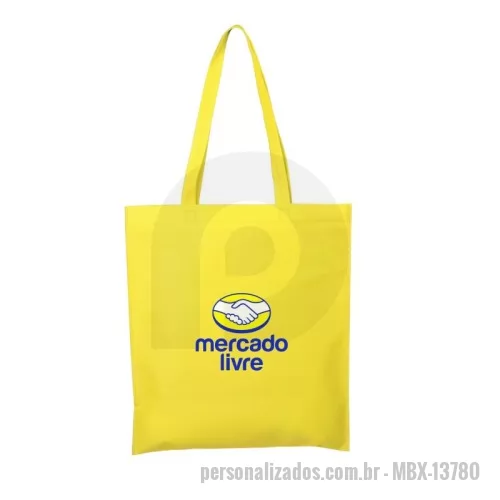 Ecobag personalizado - Sacola TNT 100gr, alça inteira de 60cm.