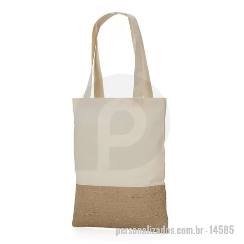 Ecobag personalizado - Sacola ecológica em algodão e juta.