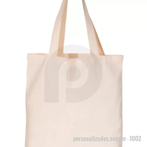 Ecobag personalizado - Ecobag de algodão com alça costurada internamente