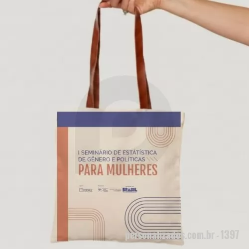 Ecobag personalizado - Ecobag de algodão com alça costurada internamente