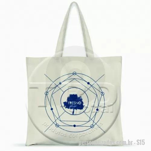 Ecobag personalizado -  Sacola em 100% algodão cru  personalizada em silk screen.