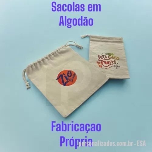 Embalagem personalizado - Sacola tipo mochila com gravação digital