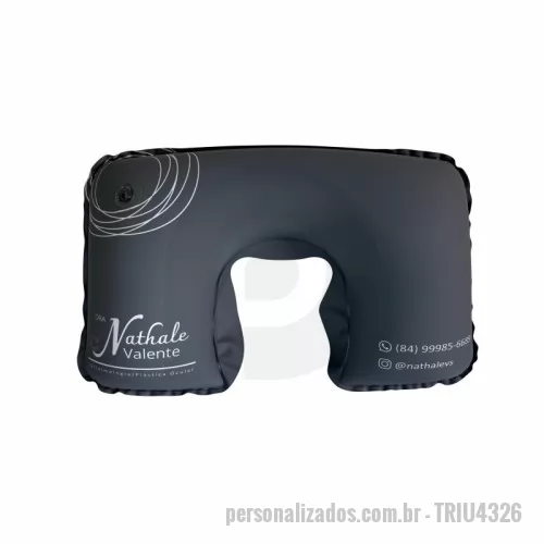 Encosto para cabeça personalizado - Encosto de cabeça inflável - Personalizado - medida: 43x26